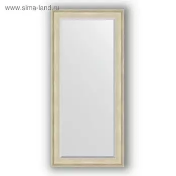 Зеркало с фацетом в багетной раме - травленое серебро 95 мм, 78 х 168 см, Evoform