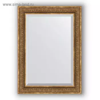 Зеркало с фацетом в багетной раме - вензель бронзовый 101 мм, 79 х 109 см, Evoform