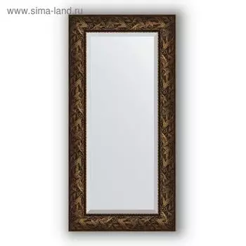 Зеркало с фацетом в багетной раме - византия бронза 99 мм, 59 х 119 см, Evoform