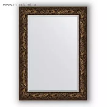 Зеркало с фацетом в багетной раме - византия бронза 99 мм, 79 х 109 см, Evoform