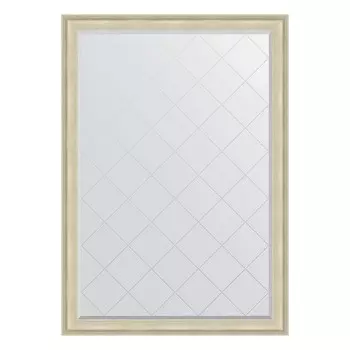 Зеркало с гравировкой в багетной раме, травленое серебро 95 мм, 133x188 см