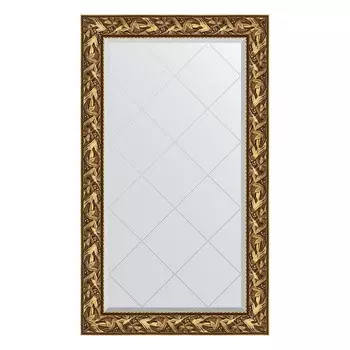 Зеркало с гравировкой в багетной раме, византия золото 99 мм, 79x133 см