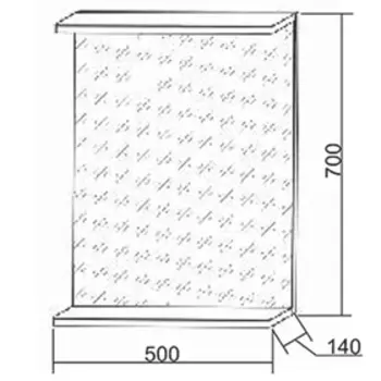 Зеркало с полкой «Сити-50» Iris