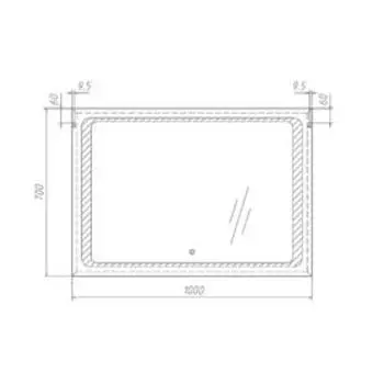 Зеркало Sansa Galaxy 100 alum с подсветкой