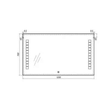 Зеркало Sansa Quadro 120 alum с подсветкой