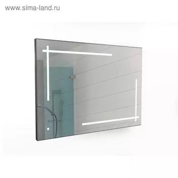 Зеркало Sansa Ray 90 black с подсветкой