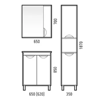 Зеркало-шкаф "Чикаго 65"