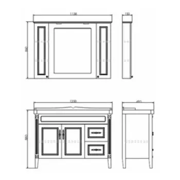 Зеркало шкаф Comforty Палермо 120 для ванной комнаты, цвет белый