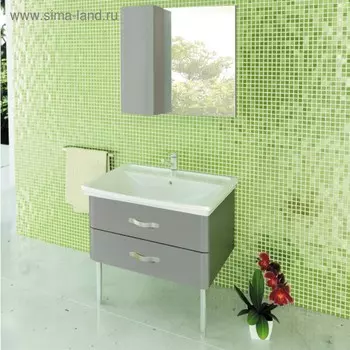 Зеркало-шкаф COMFORTY «Рим-80» серый