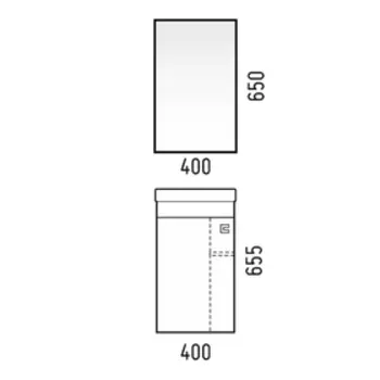 Зеркало-шкаф "Комо 40" белый
