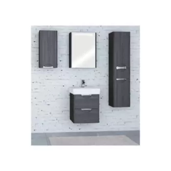 Зеркальный шкаф AQUATON Сильва 50 дуб макиато 1A215502SIW5L