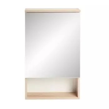 Зеркало-шкаф для ванной комнаты "Вена 45" белый/сонома, 45 х 70 х 13,6 см