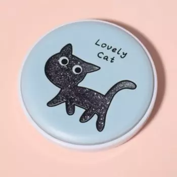 Зеркало складное «Cat», d 7 см, с увеличением, разноцветное