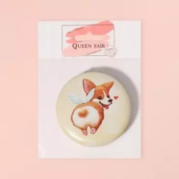 Зеркало складное «Dog Angel», d 7 см, с увеличением, разноцветное