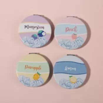 Зеркало складное «DRINK», с увеличением, d 7,5 см, рисунок МИКС