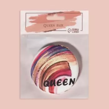 Зеркало складное «Мазки», d 7,5 см, с увеличением, рисунок МИКС