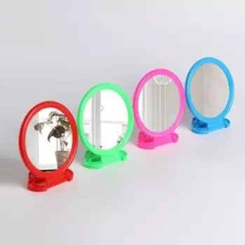 Зеркало настольное - подвесное «Круг», d зеркальной поверхности 9.5 см, МИКС