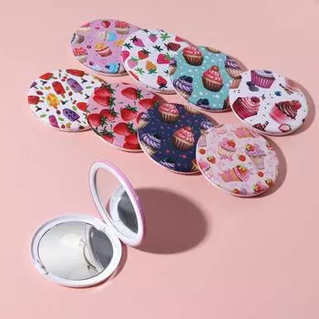 Зеркало складное «Сладости», d=7.5 см, рисунок МИКС