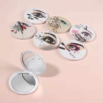 Зеркало складное «Взгляд», d 7,5 см, рисунок МИКС