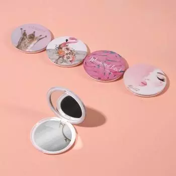 Зеркало складное «Wonderful Life», d = 7,5 см, с увеличением, рисунок МИКС