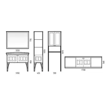 Зеркало "Таормина 105"