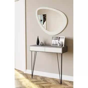 Зеркало «Телфорд вью», 875 × 770 × 16 мм, цвет белый бетон