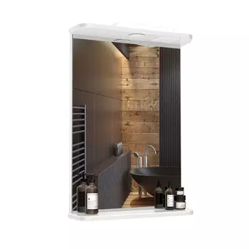 Зеркало универсальное SanStar «50» с подсветкой и полкой