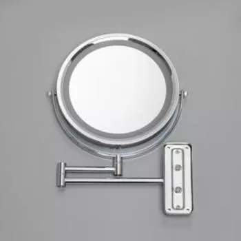 Зеркало увеличительное настенное, d=22 см, увеличение в 3 раза