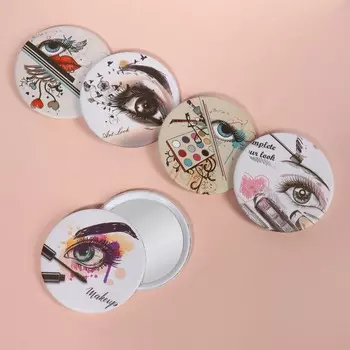 Зеркало карманное «Взгляд», d 7 см, рисунок МИКС