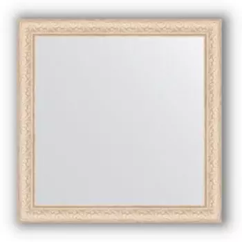 Зеркало в багетной раме - беленый дуб 57 мм, 64 х 64 см, Evoform