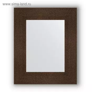 Зеркало в багетной раме - бронзовая лава 90 мм, 46 х 56 см, Evoform