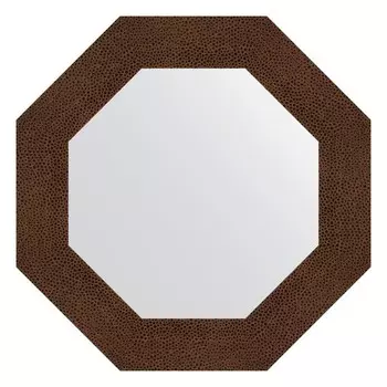 Зеркало в багетной раме, бронзовая лава 90 мм, 61x61 см