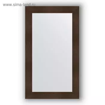 Зеркало в багетной раме - бронзовая лава 90 мм, 70 х 120 см, Evoform