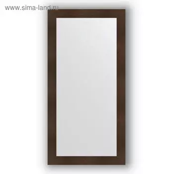 Зеркало в багетной раме - бронзовая лава 90 мм, 80 х 160 см, Evoform
