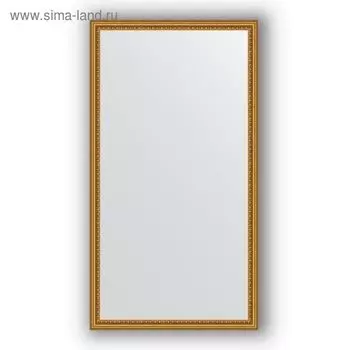 Зеркало в багетной раме - бусы золотые 46 мм, 72 х 132 см, Evoform
