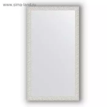 Зеркало в багетной раме - чеканка белая 46 мм, 61 х 111 см, Evoform