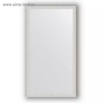 Зеркало в багетной раме - чеканка белая 46 мм, 71 х 131 см, Evoform