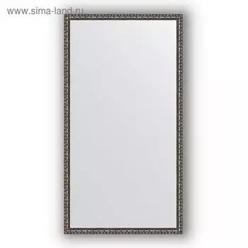 Зеркало в багетной раме - чернёное серебро 38 мм, 70 х 130 см, Evoform