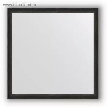 Зеркало в багетной раме - чёрный дуб 37 мм, 70 х 70 см, Evoform