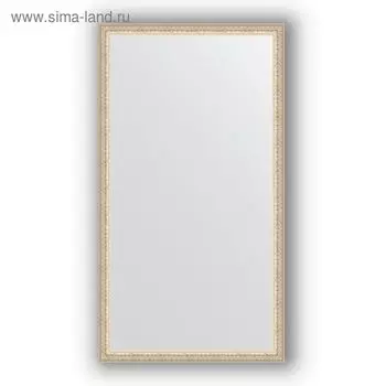 Зеркало в багетной раме - мельхиор 41 мм, 61 х 111 см, Evoform
