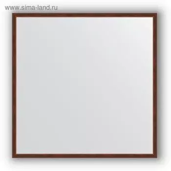 Зеркало в багетной раме - орех 22 мм, 68 х 68 см, Evoform