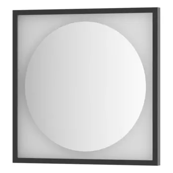 Зеркало в багетной раме с LED-подсветкой 12 Вт, 60x60 см, без выключателя, нейтральный белый свет, ч