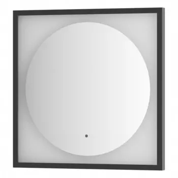 Зеркало в багетной раме с LED-подсветкой 12 Вт, 60x60 см, ИК - выключатель, нейтральный белый свет,