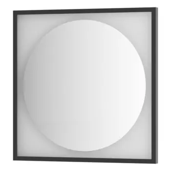 Зеркало в багетной раме с LED-подсветкой 15 Вт, 70x70 см, без выключателя, нейтральный белый свет, ч