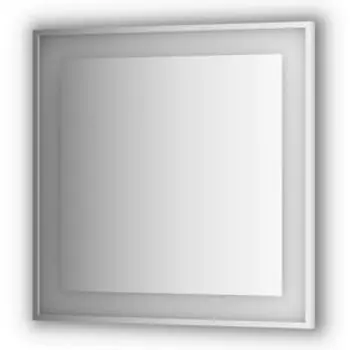 Зеркало в багетной раме со встроенным LED-светильником 26,5 Вт, 90x90 см, Evoform