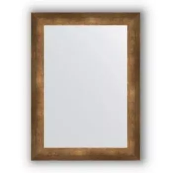 Зеркало в багетной раме - состаренная бронза 66 мм, 56 х 76 см, Evoform