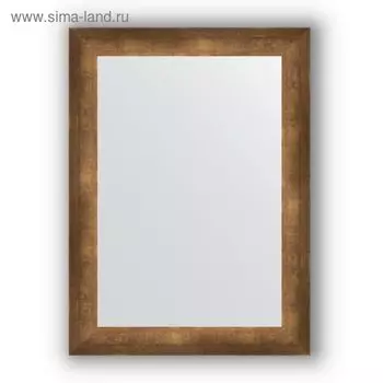 Зеркало в багетной раме - состаренная бронза 66 мм, 56 х 76 см, Evoform