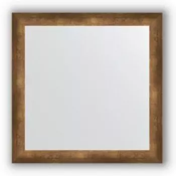 Зеркало в багетной раме - состаренная бронза 66 мм, 76 х 76 см, Evoform