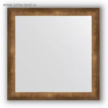 Зеркало в багетной раме - состаренная бронза 66 мм, 76 х 76 см, Evoform