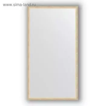 Зеркало в багетной раме - состаренное серебро 37 мм, 70 х 130 см, Evoform